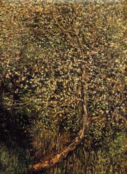 Claude Oscar Monet : Apple Trees in Blossom by the Water